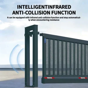 Industrial Aluminum Automatic Retractable Electric Motor Gate for Hotel, Mall, Apartment, Courtyard, or Driveway