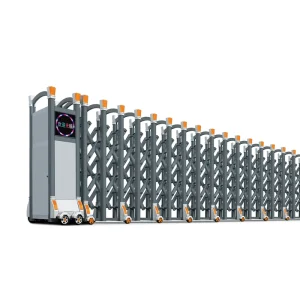 Industrial Aluminum Electric Sliding Folding Retractable Safety Entrance Gate