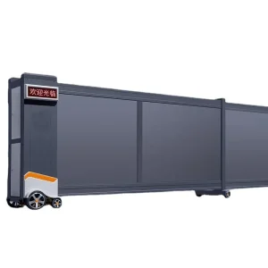 Industrial Aluminum Retractable Suspended Gate with Powder Coating Automatic Operation No Ground Track
