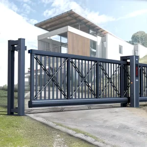 Industrial Aluminum Suspended Cantilever Electric Gate for Warehouse Villa School Office Park Hospital