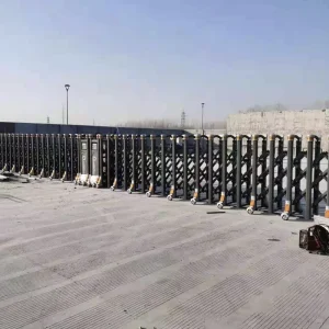Industrial Anti-Theft Stainless Steel Automatic Retractable Security Gate, Heavy Duty, Space-Saving, for Factory