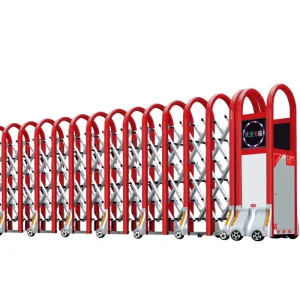 Industrial Automatic Electric Retractable Sliding Double Gate with Telescopic Folding Design