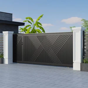 Industrial Automatic Sliding Door Swing Gate for Garden, Driveway, Villa or School
