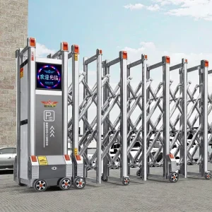 Industrial Electric Retractable Sliding Gate, Stainless Steel, for Schools, Villas, and Apartments