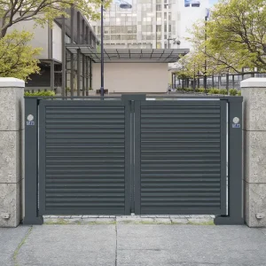 Industrial European Durable Cast Aluminum Alloy Garden Gate Automatic Folding Gate System For Villa House