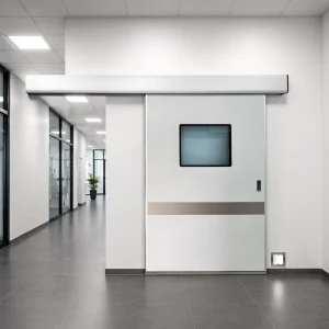 Industrial Galvanized Sheet Steel Airtight Flush Sliding Hermetic Electric Door for Hospital Operating Room Cleanroom