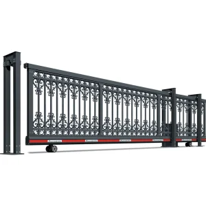 Industrial Heavy Duty Aluminum Alloy Security Entrance Automatic Sliding Gate for Factories and Logistics Centers