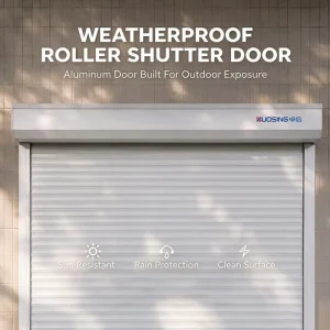 Industrial Heavy-Duty Galvanized Aluminum Roll-Up Door for Warehouse, Factory, Storage Entrance, and Loading Dock
