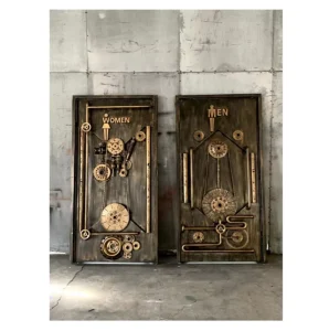 Industrial Punk Style Container Design Custom-Size Metal Door for Bar Restaurant Washroom Kitchen
