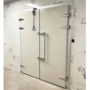 Industrial Semi-Buried Cold Room Swing Double Opening Door, Airtight Seal, Emergency Escape Lock, Customizable Dimensions