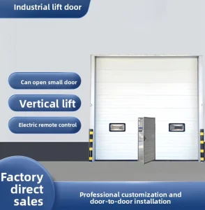 Industrial Sliding Lift-and-Turn Door Steel Construction Electric Side Opening