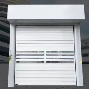 Industrial Spiral High-Speed Automatic Windproof Aluminum Alloy Roll-Up Door for Warehouse, Workshop, or Garage