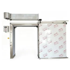 Industrial Stainless Steel Arc Door Aluminum Alloy Guide Rails Fire Rating B1 Heavy Duty Construction for Warehouses Food