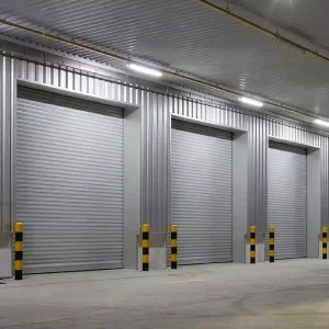 Industrial Steel Electric Motorized Rolling Shutter Door for Warehouses and Factories, Wind Resistant and Fireproof