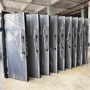 Industrial Steel Security Door for Commercial Buildings, Fire-Rated Impact-Resistant Thermal-Insulated
