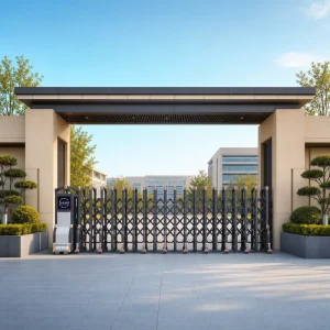 Industrial and Public Aluminum Alloy Electric Telescopic Retractable Gate for Government and Warehouse Use