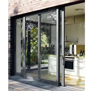 Insulated Aluminum Telescopic Sliding Patio Door 96×80 for Balcony