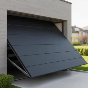 Insulated Aluminum Tilt-Up Garage Door with Foldable Opening for Residential Use