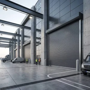 Insulated Color Steel Rolling Door for Commercial Construction