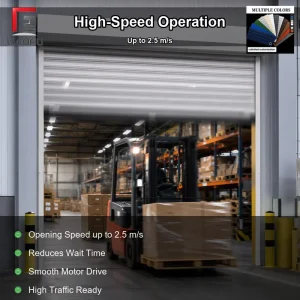 Insulated Windproof Electric Roll-Up Garage Door