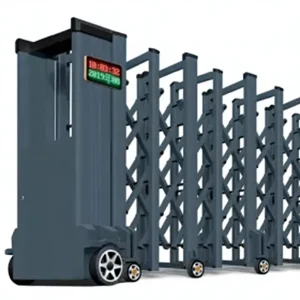 Intelligent Automatic Electric Aluminum Alloy Retractable Sliding Folding Gate with Remote Control for Schools and Construction Sites