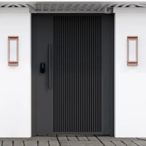 Intelligent Modern Sliding Automatic Entrance Gate, Aluminum Alloy Electric Retractable Door for Villas, Houses and Gardens