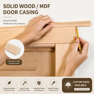 Interior Door Casing Trim Solid Wood MDF Moulding Door Frame Line Manufacturer