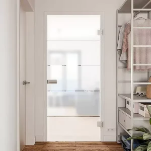 Interior Glass Doors with Frosted Designs