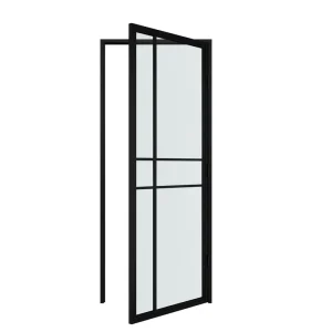 Interior Metal-Framed Swing Glass Door with Handles