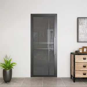Interior Pre hung Steel Frame Hinged Glass Swing Doors Pre hung Interior Swing Doors