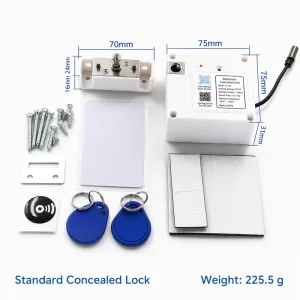 Invisible Adhesive Bluetooth RFID Smart Cabinet and Drawer Lock with App Control, Punch-Free