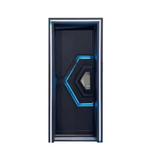KTV Private Room Fireproof Soundproof Luminous Embossed Stainless Steel Manual Door