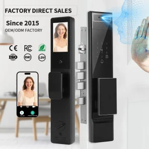Keyless Electronic Waterproof Smart Door Lock with WiFi, Paim Vein, and 3D Face Recognition
