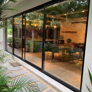 Large Frameless Exterior Glass Sliding Door