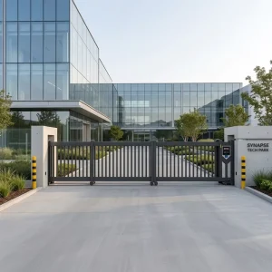 Large Opening Track-Guided Aluminum Alloy Telescopic Sliding Automatic Electric Gate