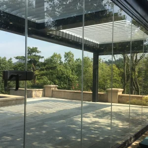 Large Sliding Glass Curtain Entry Door System for Balconies