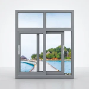 Large View Panoramic Aluminum Sliding Window Sound Insulation Double Glass