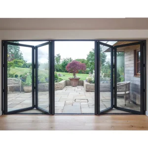 Latest Fashion Bi-Fold Doors Aluminum Modern Folding Door Exterior Tempered Glass Bifold Doors