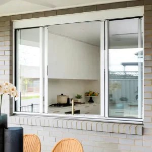 Latest Grid Design Hurricane Impact Double Glazed UPVC Window Residential Security Sliding Windows