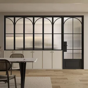 Light Luxury Antique Changhong Glass Toilet Door French Retro Modern Aluminum Alloy Bathroom Door Window for Bedroom Interior