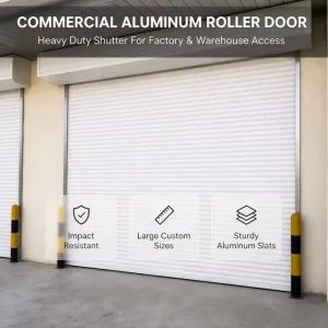 Lightweight Aluminum Motorized Roller Shutter Door with Remote Control System for Residential Garage