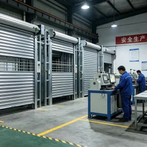 Lightweight Low-Noise Aluminum Alloy Industrial Fire-Resistant Rolling Shutter Door, Anti-Theft, Anti-Oxidation, 2hr