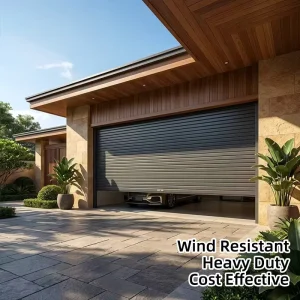 Low-Noise High-Speed Motorized Steel Wind-Resistant Industrial Door with Wind-Lock Guide System