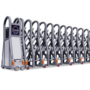 Low-Noise Stainless Steel Electric Retractable Folding Gate for Composite Driveway Entrances