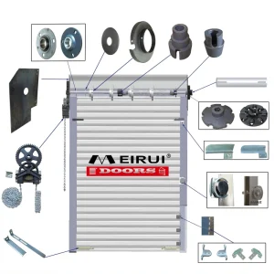 MR-RD01 Rolling Shutter Door Accessories, Cast Iron, Steel, Plastic and Galvanized Black-Painted Screw Hardware