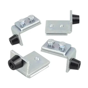 MX03B Lightweight Sliding Door Accessories, Steel and Rubber Doorstop or Door Catch with Screw