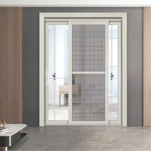 Manual Kitchen Living Room Balcony Partition Aluminum Alloy Glass Folding Sliding Door