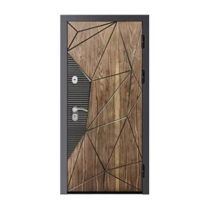 Manual Metal Security Door with Finished Surface and Anti-Theft Design