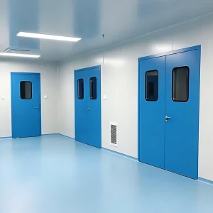 Manual Stainless Steel Swing Door for Industrial, Clean Room, or Laboratory Use