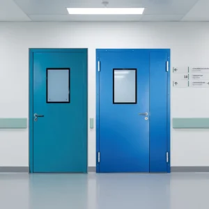 Manual Steel Fire Doors Modern Design for Interior Use in High-Rise Buildings, Shopping Malls, Residences, Hospitals, and Schools